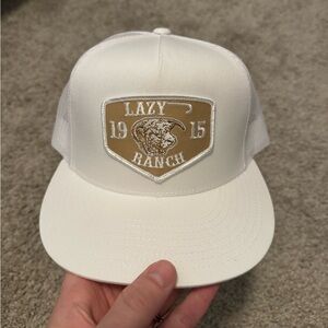 White and Tan Lazy Ranch Cap